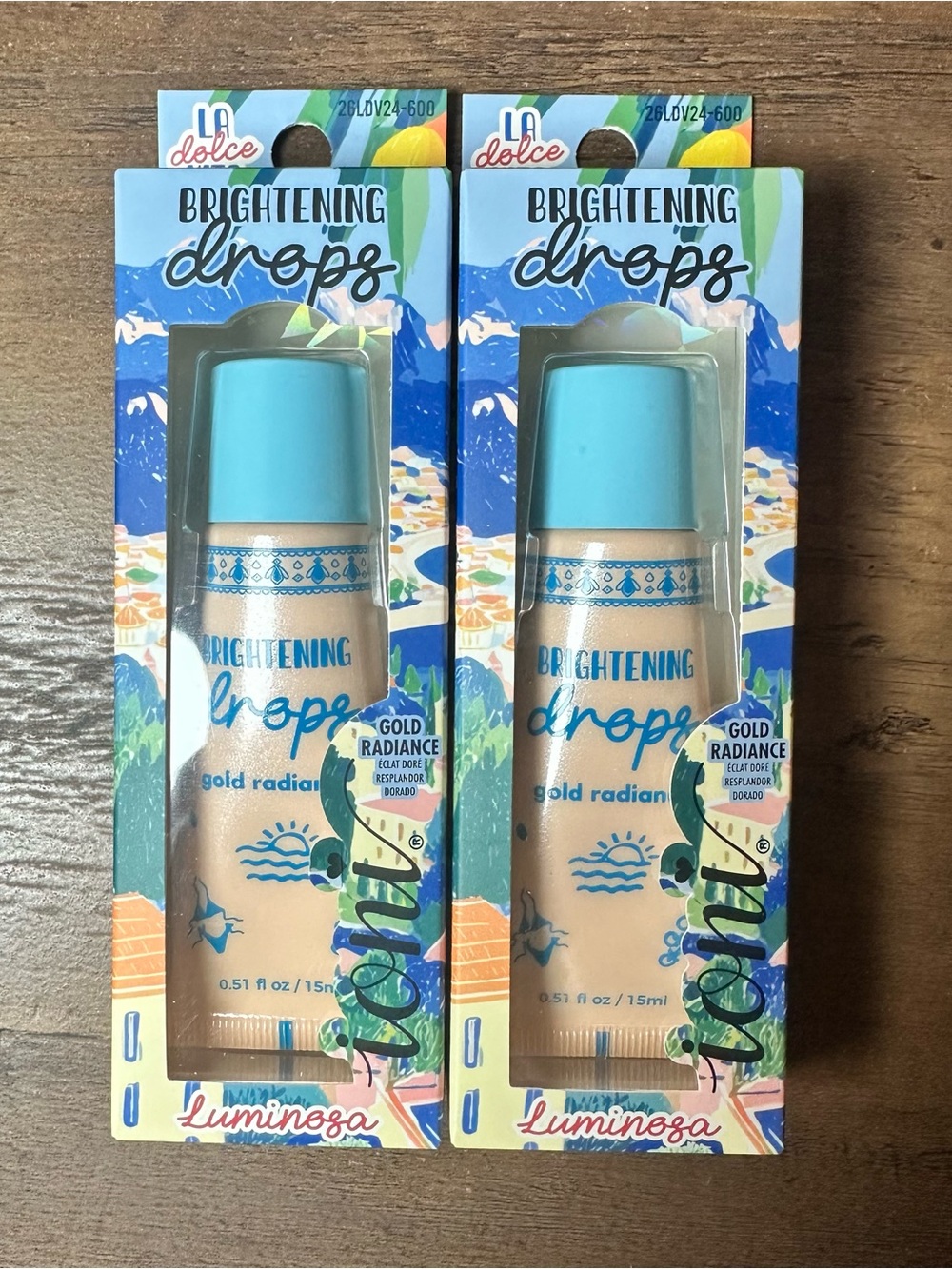 Ioni 2pc LA DOLCE VITA Brightening Drops ~Luminosa~ (Gold Radiance) NEW